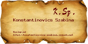 Konstantinovics Szabina névjegykártya