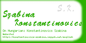 szabina konstantinovics business card